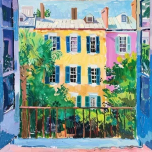 Charleston From The Window View Painting 2