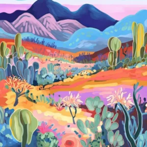 Colourful Desert Illustration 6