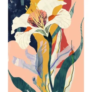 Colourful Flower Illustration Poster Lisianthus 1