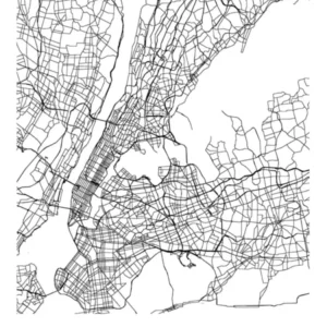 New York New York Street Map Minimal
