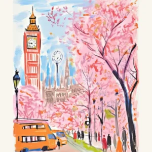 Poster Of London, Dreamy Storybook Illustration 3