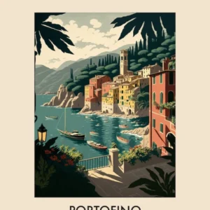 Portofino Italy 1 Vintage Travel Poster