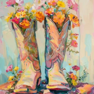 Cowboy Boots And Wildflowers Wild Roses 2