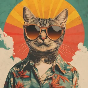 Vintage Retro Poster Cool Cat 17