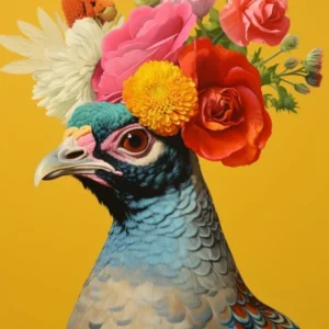 Bird With A Flower Crown Grouse 1