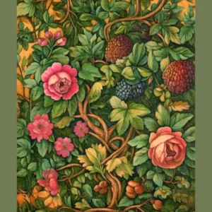 Into the Garden I Go Botanical Wall Art For Nature Lover, Vintage Folk Art Nature Quote Print Cottagecore Decor, Floral Artwork Whimsical Decor for Rustic Living Room, Eclectic Bedroom, Cozy Kitchen