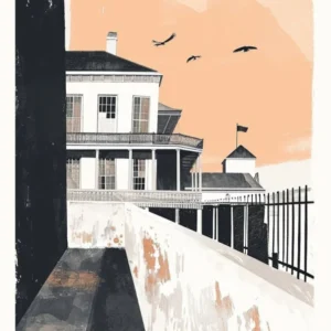 Jackson Square Retro Lithograph 1