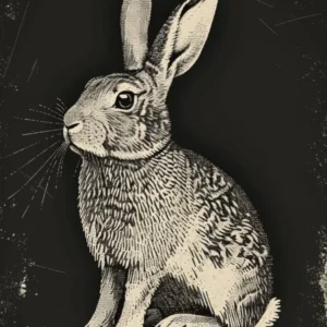 Argente Blockprint Rabbit Illustration 3