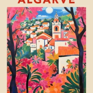 Algarve Portugal Fauvist Travel Poster