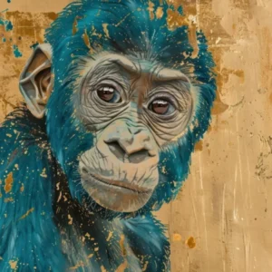 Baby Gorilla Gold Effect Collage 4