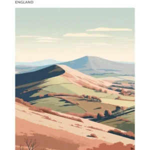 The Malvern Hills England 4 Hiking Trail Landscape Poster
