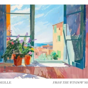 Marseille From The Window Series Poster Painting 2