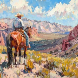 Cowboy In Red Rock Canyon Nevada 2