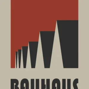 Bauhaus Print Retro Beach Huts Mid Century Modern Wall Art Bauhaus Poster Geometric Print Modern 50s Cool Wall Art Bauhaus Print