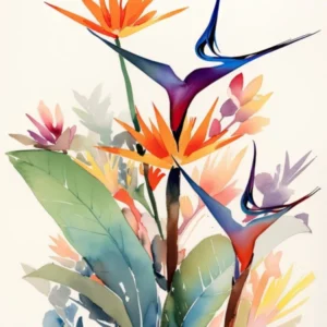 Bird Of Paradise Flower Illustration 1