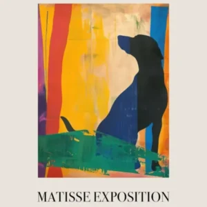 Dog 4 Matisse Inspired Exposition Animals Poster