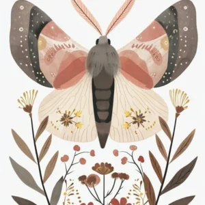 Colourful Insect Illustration Moth 47