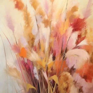 Fall Flower Painting Fountain Grass 1