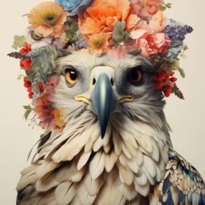 Bird With A Flower Crown Hawk 3