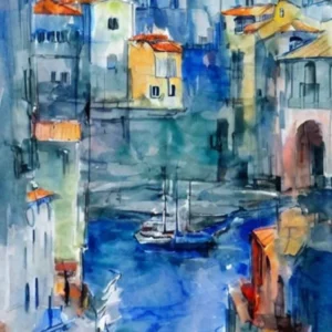 Funchal Harbour Portugal Abstract Block harbour