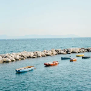 Boats In The Sea in Napoli, Italy | Colorful Travel Photography