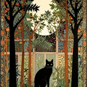 William Morris Cat In The Forest 40
