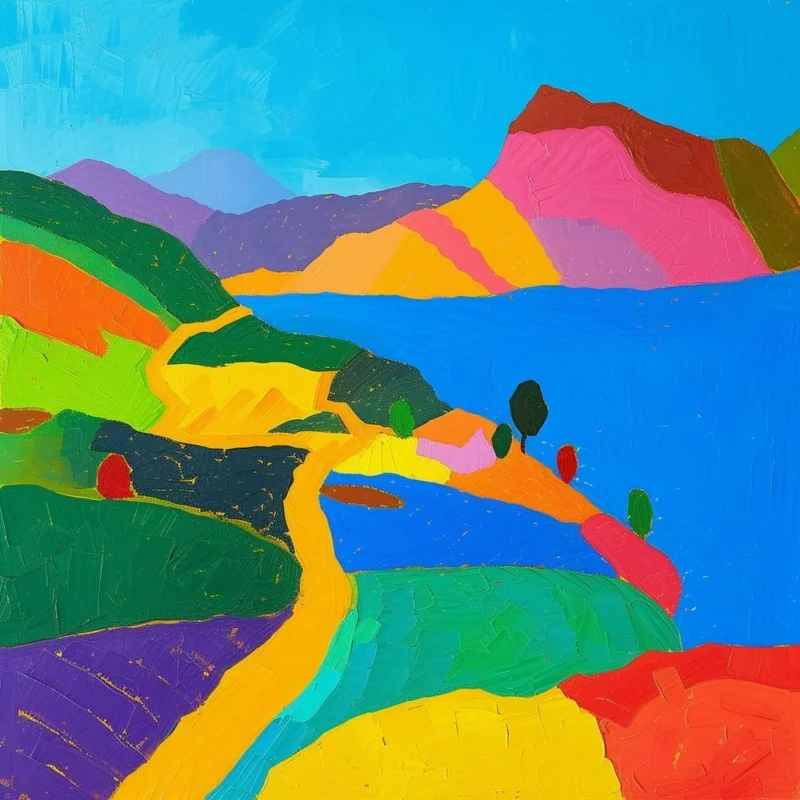 Abstract Travel Collection Lake Titicaca Bolivia Peru 1