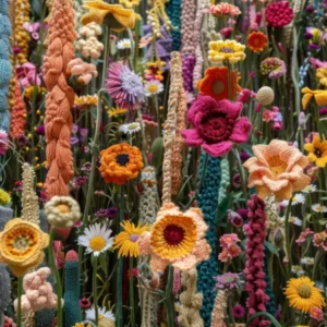 Wild Flowers Knitted In Crochet 2