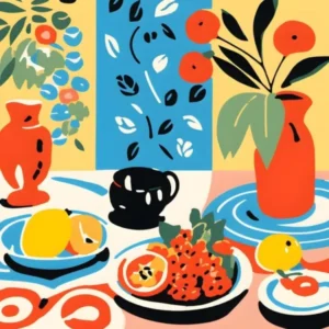 Boho Matisse Style Table Setting
