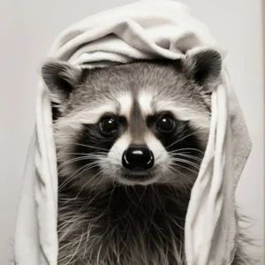 Racoon Poster, Animal Wall Art, Bathroom Decor, Racoon Gift, Racoon Home Decor, Animal Bathroom Art, Bathroom Poster,