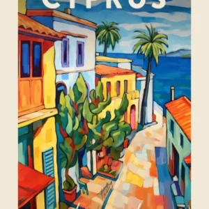 Limassol Cyprus 1 Fauvist Painting Travel Poster