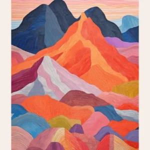Mount Quincy Adams United States 1 Colourful Mountain Illustration Poster