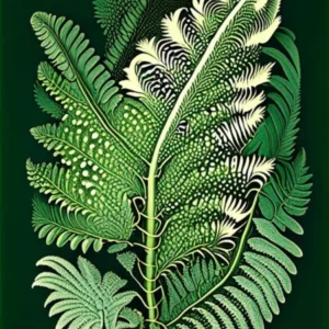 Tasmanian Tree Fern Vintage Botanical Poster
