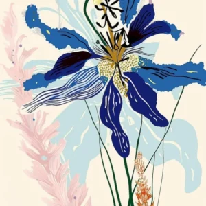 Colourful Flower Illustration Love In A Mist Nigella 3