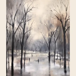 Winter City Park Poster Hyde Park London 4