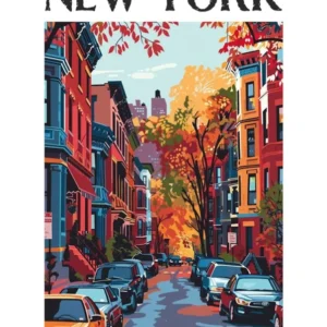Greenwich Village New York Colourful Silkscreen Illustration 2 Poster