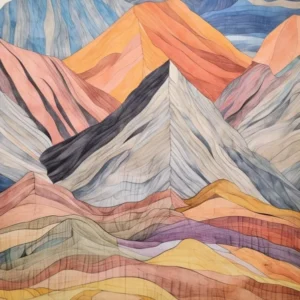 Ben Wyvis Scotland Colourful Mountain Illustration