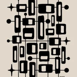 Mid Century Modern Cosmic Abstract 2