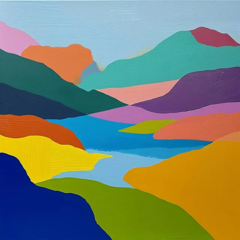 Colourful Abstract Lake District National Park England 4