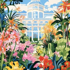 Birmingham Botanical Gardens Modern Illustration 2