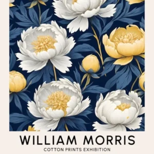 William Morris Style Art Exhibition Peonies Flower 2