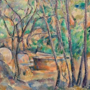 Millstone And Cistern Under Trees, Paul Cézanne