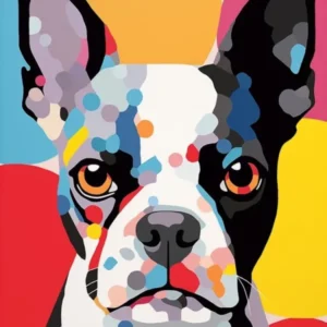 Bright Pop Art Boston Terrier 3