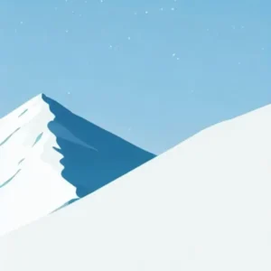 Mount Hutt, New Zealand Minimal Skiing Poster