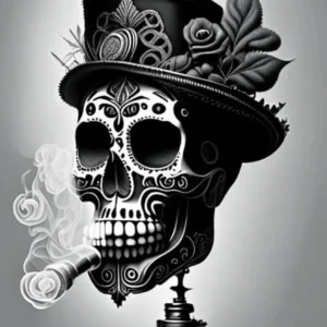 Sugar Skull Day Of The Dead Inspired Skull 2 Stream Punk