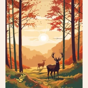 New Forest Midcentury Travel Poster