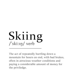 Skiing Definition Poster - Dictionary