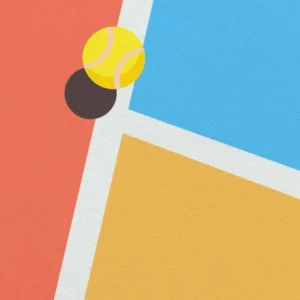Minimal art vintage Tennis Court