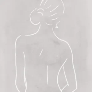 Female Body Sketch 3 Light Gray Line