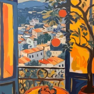 Window Athens Greece In The Style Of Matisse 1